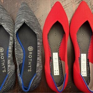 Lot of two pair Rothy's point flats